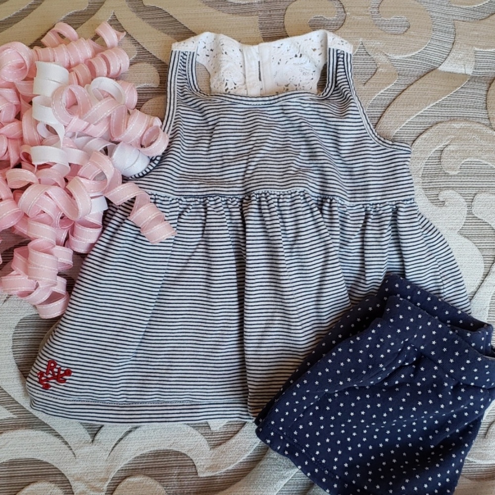 💞Ralph Lauren Lace Tank/Star Shorts Set💞